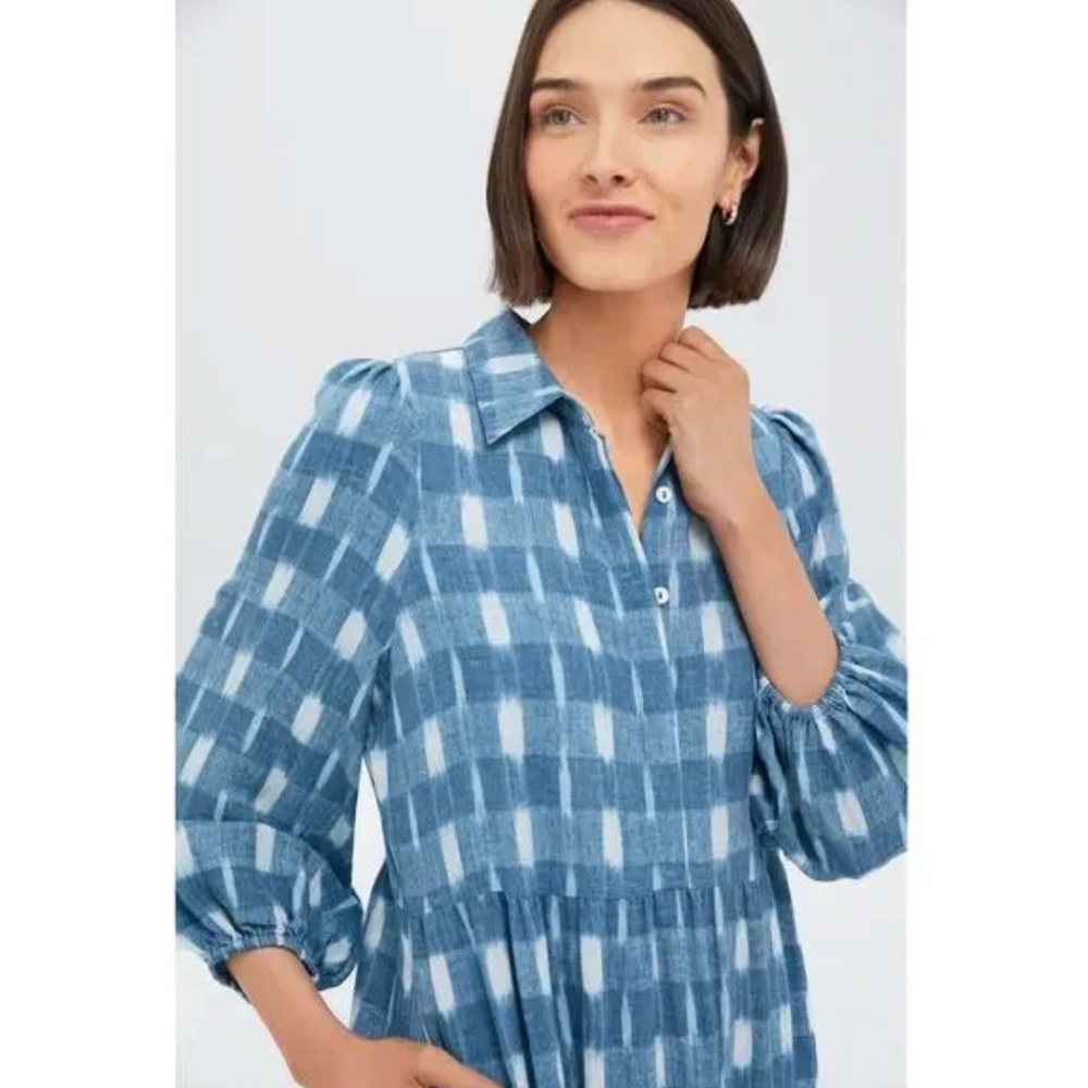 Tuckernuck Pomander Place Blue Ikat Mabel Maxi Dress - Picture 2 of 9